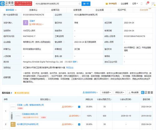 贝因美跨界布局数字文化产业，投资成立新公司专注数字文化创意软件开发